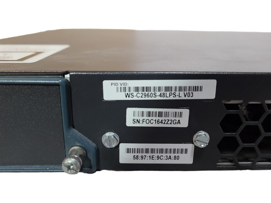 Cisco WS-C2960S-48LPS-L 48-Port PoE Gigabit Managed Switch