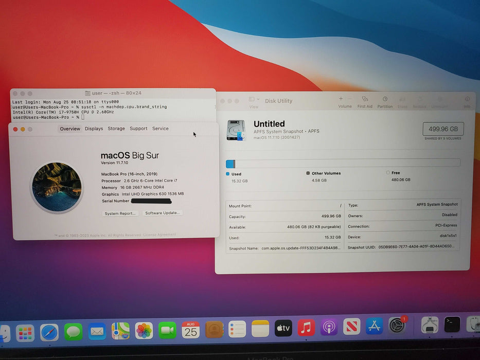 Apple MacBook Pro 15" 2019 A2141 Touch Bar  Core i7-9750H 16GB 512 SSD