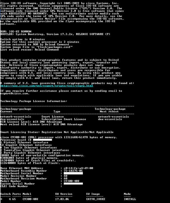 Cisco C9300-48U-E V03, 48-Port Gigabit UPOE Managed Switch w/ C9300-NM-8X !
