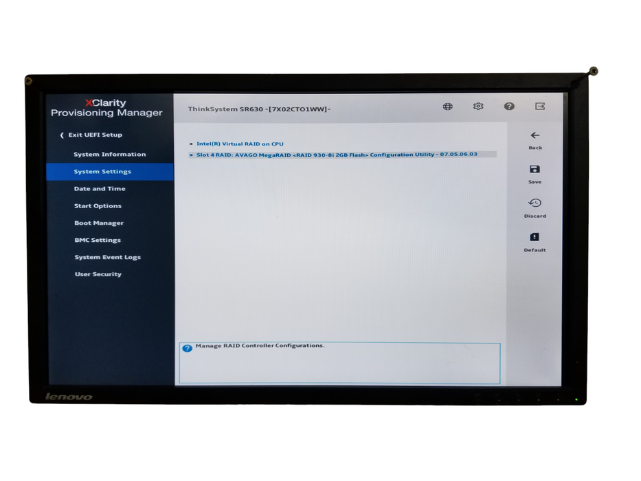 Lenovo SR630, 1x Xeon SIlver 4114, 64GB DDR4, 930-8i RAID 2x750W PSU, NoHDD