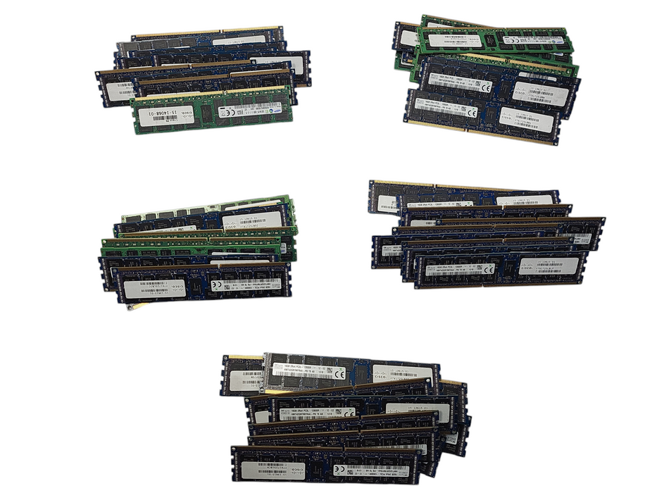 Lot of 50x Various brands 16GB PC3/PC3L Server RAM Q$