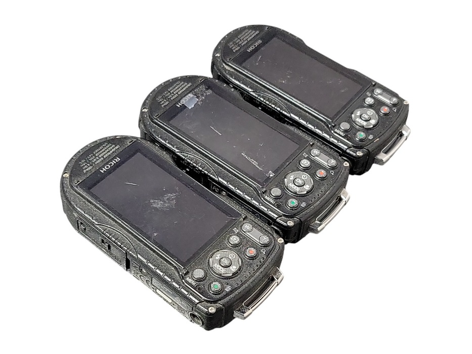 Lot of 3x Ricoh WG-4 Waterproof Shockproof Coldproof Camera, READ _