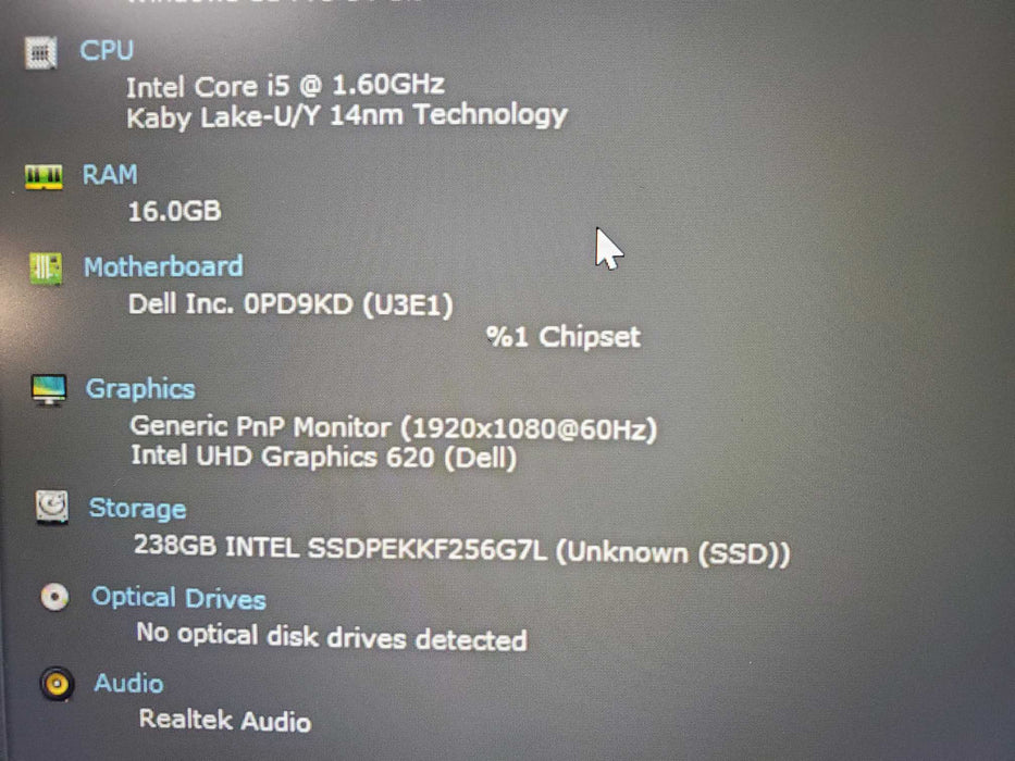 Dell Latitude 5400 14" Laptop i5-8365u Gen 256GB SSD 16GB RAM  Lap200
