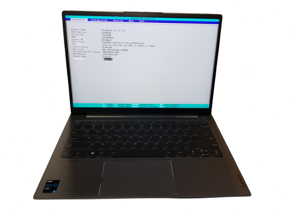 Lenovo ThinkBook 13s G2 ITL Core i7-1165G7 16GB RAM, 256GB NVMe *READ*  Lap200