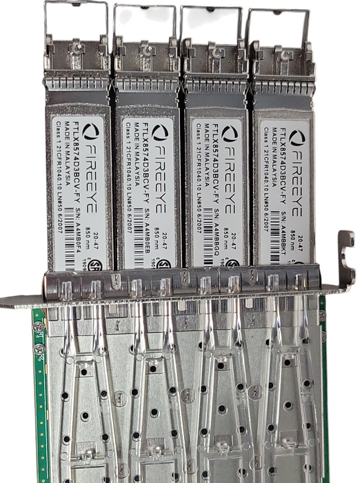 Silicom 10Gb 4-Port SFP+ Network Adapter Card PE310G4SPI9LB-XR-FE w/ SFPs _