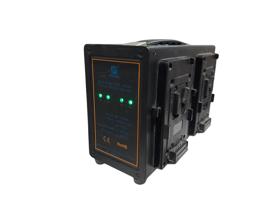 FXLION Quad-Channel+DC Output Li-Ion Battery Charger  =