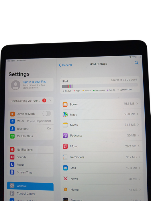 Apple iPad Air 3rd Gen - 64GB - Space Gray [A2153] WiFi/Cellular