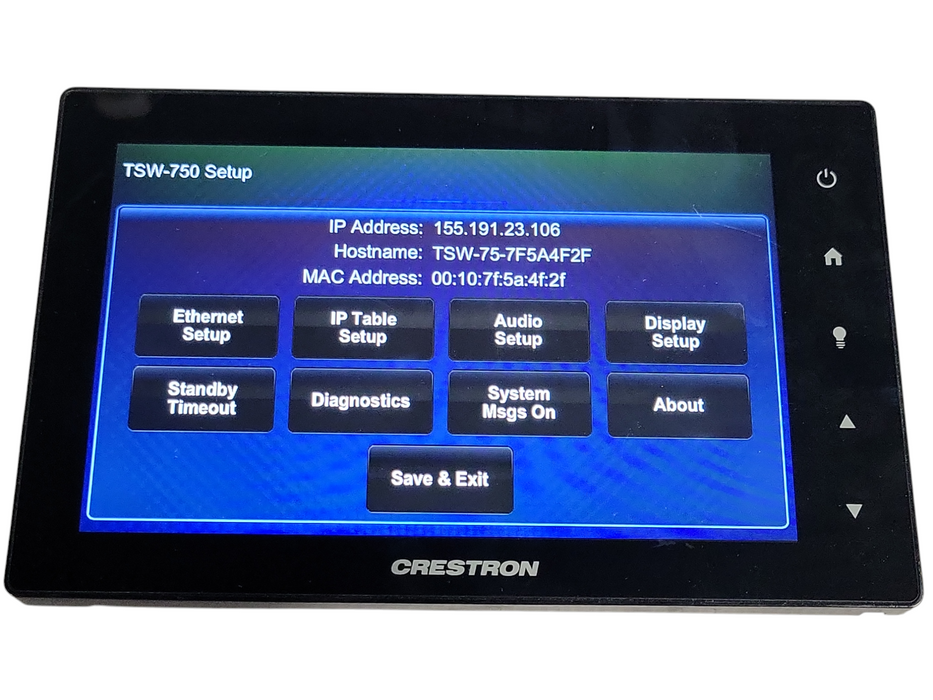 Crestron TSW-750-B-S 7" Touchscreen Monitor Display - Black _