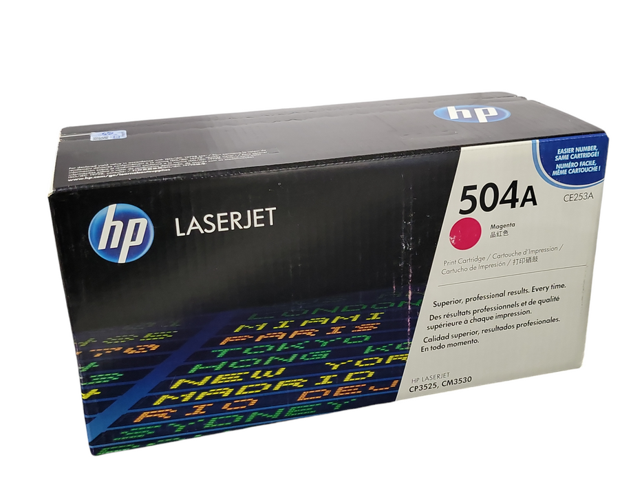 New HP LaserJet 504A Magenta CE253A Toner Print Cartridge Q_