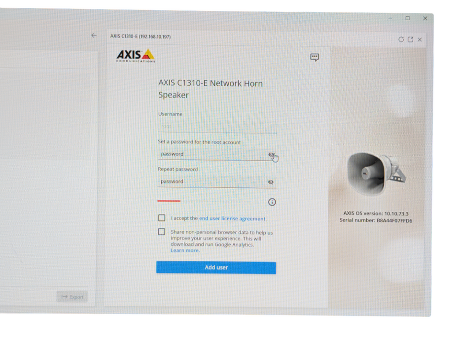 Axis C1310-E Network Horn Speaker PoE Power  -