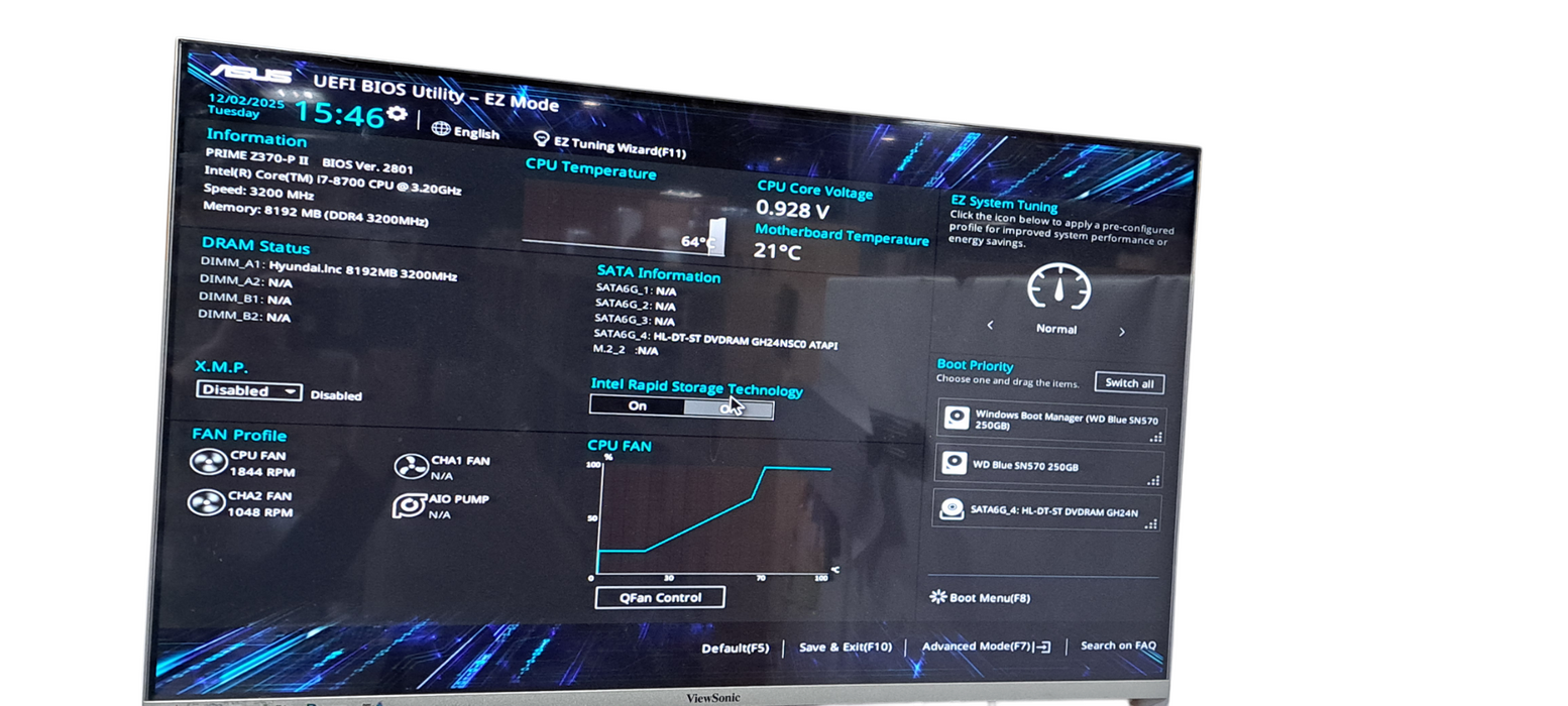 Custom PC i7-8700|8GB DDR4|256GB NVMe|RX570 4GB|Prime Z370-P II