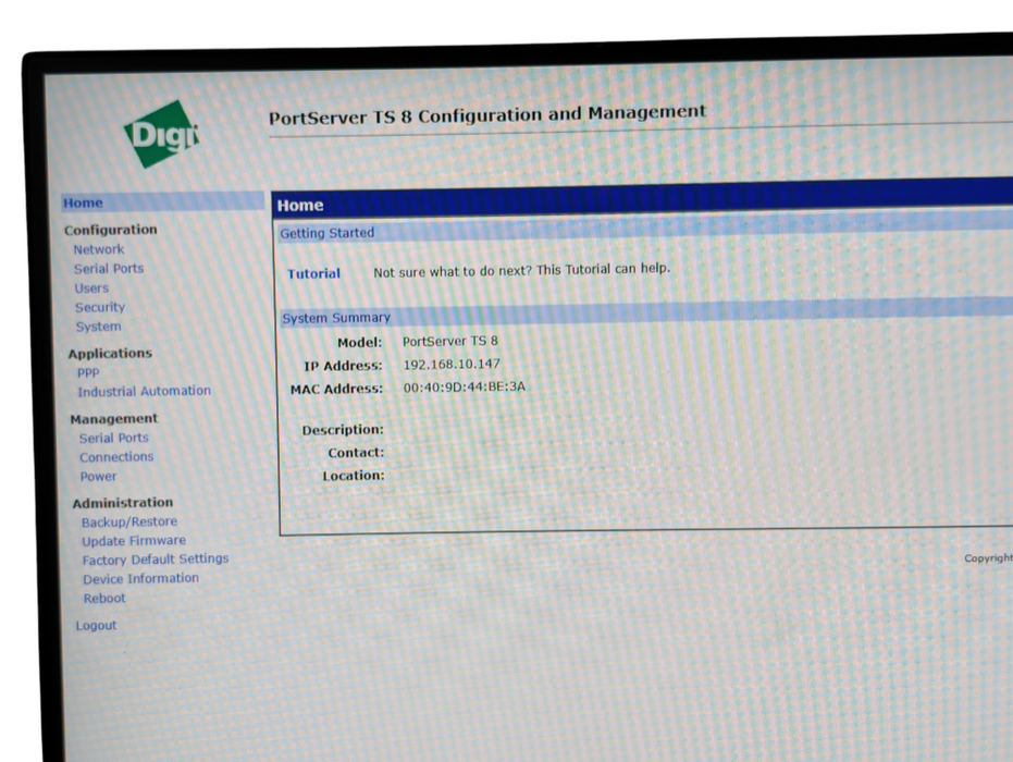DIGI PortServer TS 8 50001208-01 AG  -