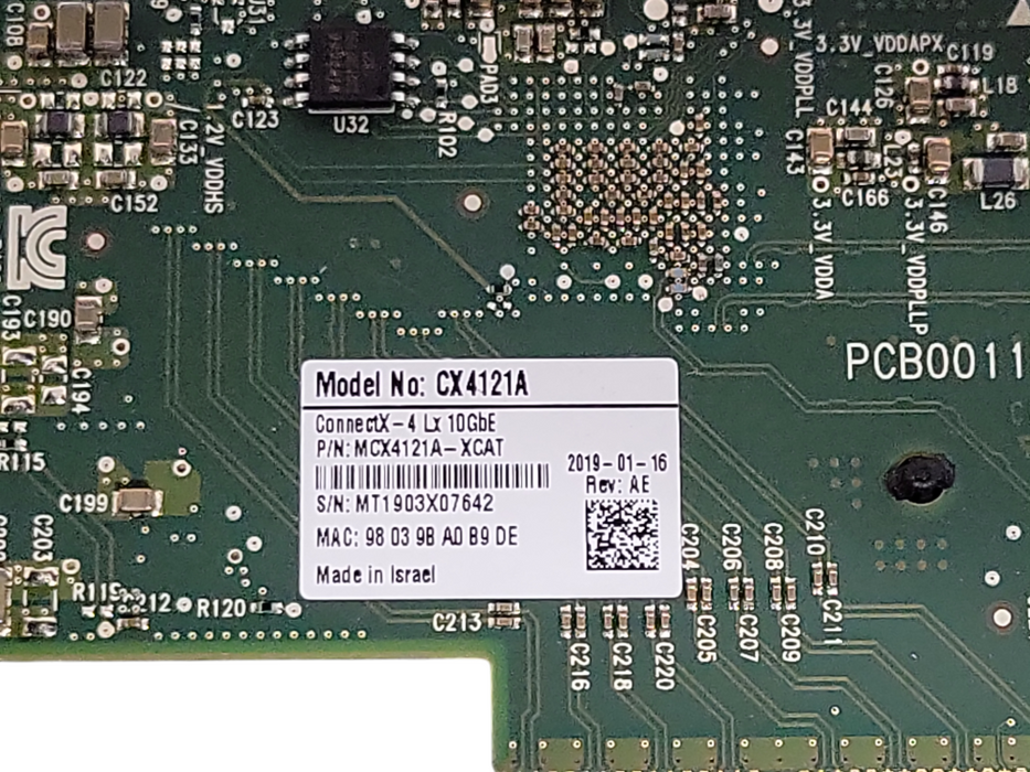 MCX4121A-XCAT Mellanox ConnectX-4 Lx EN 10GbE Dual-Port SFP+ SFP28 Network  Q_