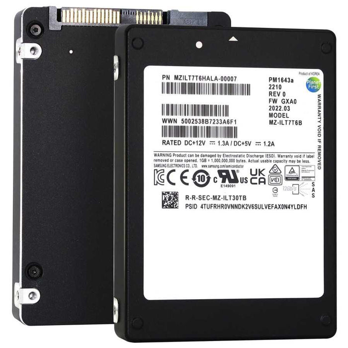 960GB SSD Samsung PM1643a 2.5" SAS MZ1LT960HBHQ-AAAG3 MZ-1LT960B 12Gbps SSD Q