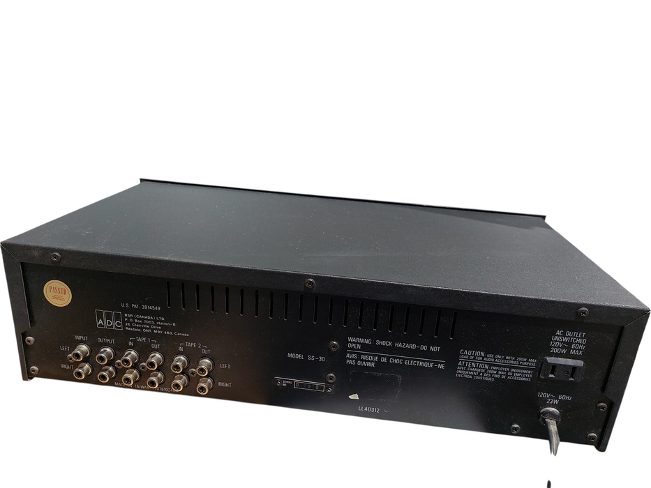 ADC Sound Shaper 30 Stereo Frequency Equalizer Spectrum Analyzer Model:SS30 =