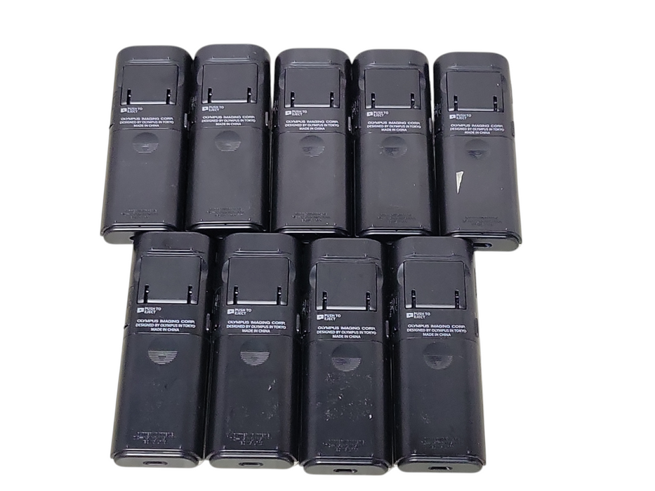 Lot of 9x Olympus digital voice recorder VN-702PC with 8x USB Cables _