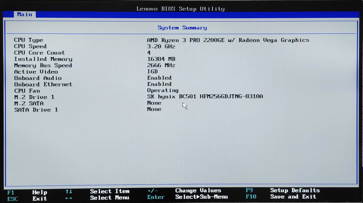 Lenovo ThinkCentre M715q, Ryzen 3 PRO 2200GE 3.20GHz, 16GB DDR4, 256GB NVMe