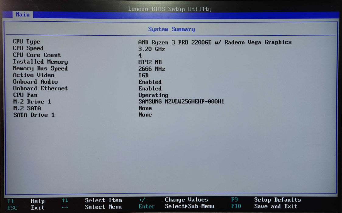 Lenovo ThinCentre M715q USFF, Ryzen 3 Pro 2200GE, 8GB DDR4, 256GB NVMe, PWR
