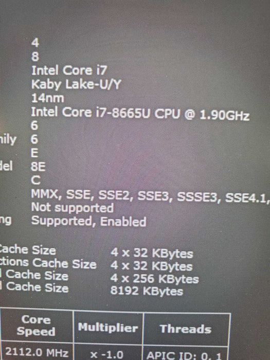 Dell Latitude 7400 14" Laptop Core i7-8665U 16GB RAM 256GB SSD  Lap200