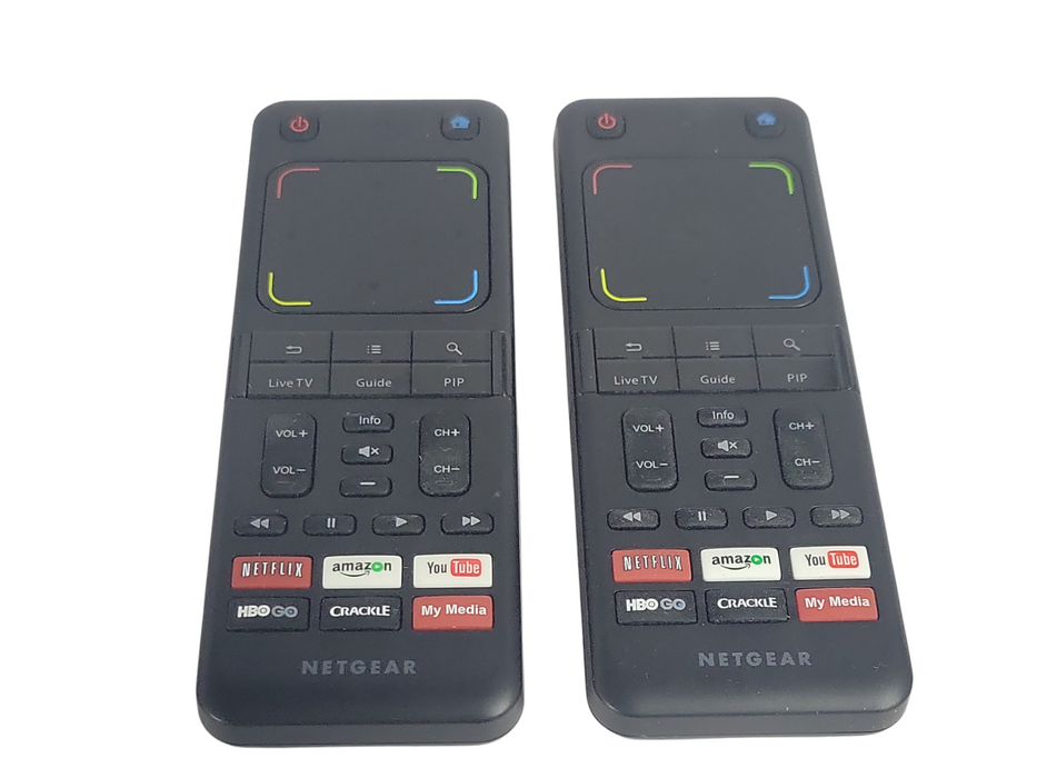 Lot of 2x Netgear remote controls with keyboard, READ _