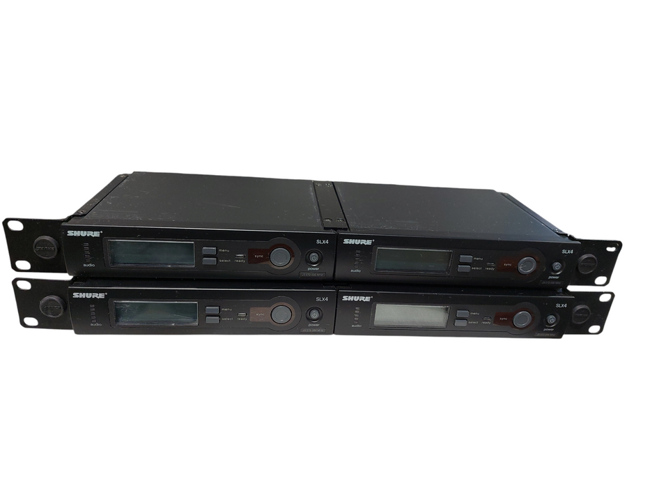 Bundle of 4 Shure SLX4 J3 Receiver Rack Mountable Freq:572-696MHz =