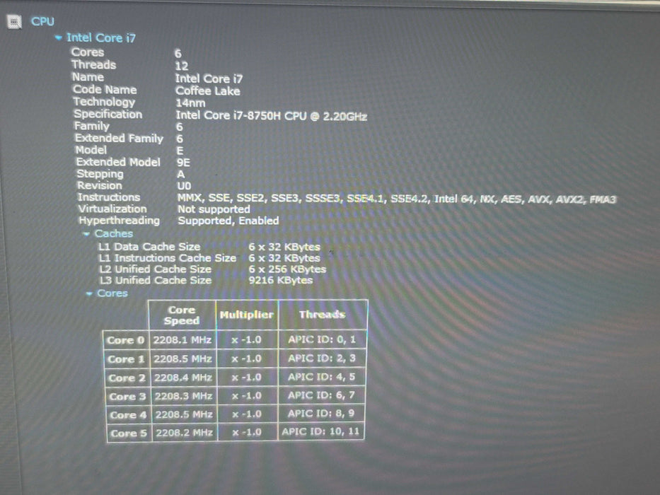 ASUS ROG GL503G i7-8750H 32GB DDR4 GTX 1050 Ti 256GB SSD READ β Lap200