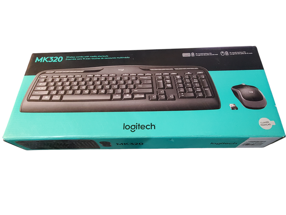 Logitech 920-002840 Wireless Desktop MK320 Keyboard, Mouse & Dongle Q