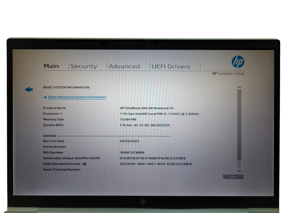 HP EliteBook 840 G8 Core i5-1145G7@2.60GHz 16GB RAM 256GB SSD ! Lap200