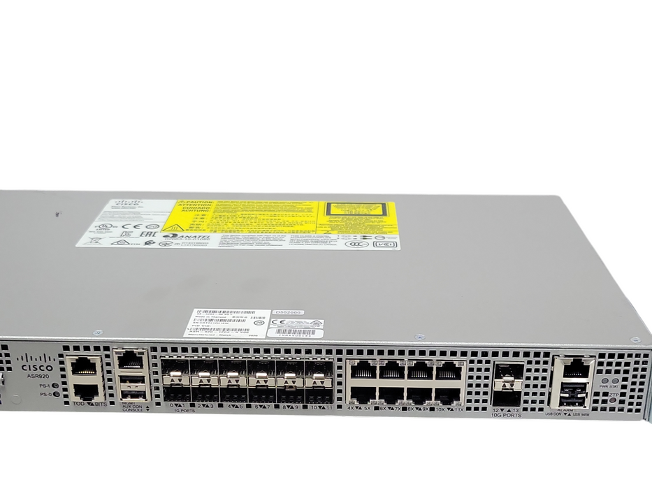 Cisco ASR-920-12CZ-A ASR 920 Series Aggregation Services Router, 2x PSU, READ _