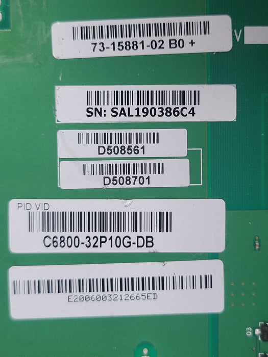 Cisco C6800-32P10G-DB 32x 10Gb SFP+ Ethernet Daughterboard, READ _
