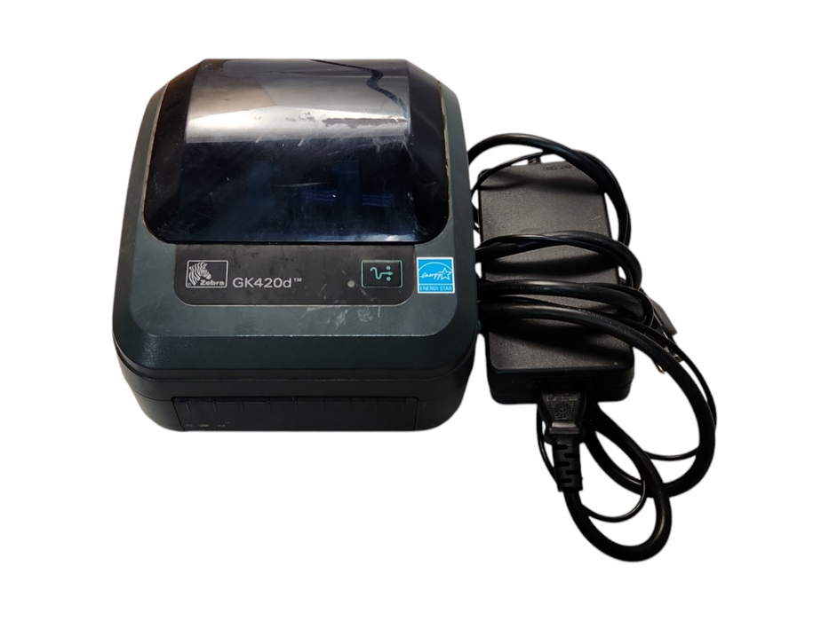 Zebra GK420d Direct Thermal Label Printer, GK42-202510-000 w/ Power Adapter