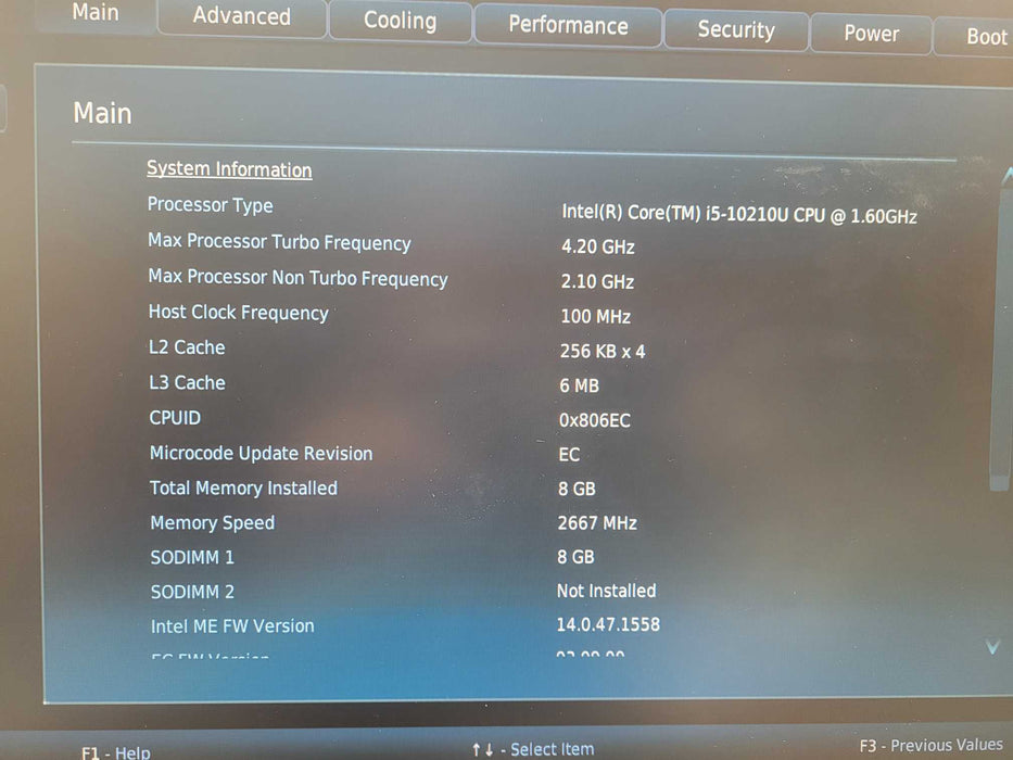 Intel NUC NUC10i5FNH, Core i5-10210U 1.60GHz, 8GB DDR4, 250GB NVMe !