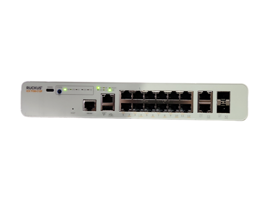 Ruckus ICX 7150-C12P POE Ethernet Switch, READ