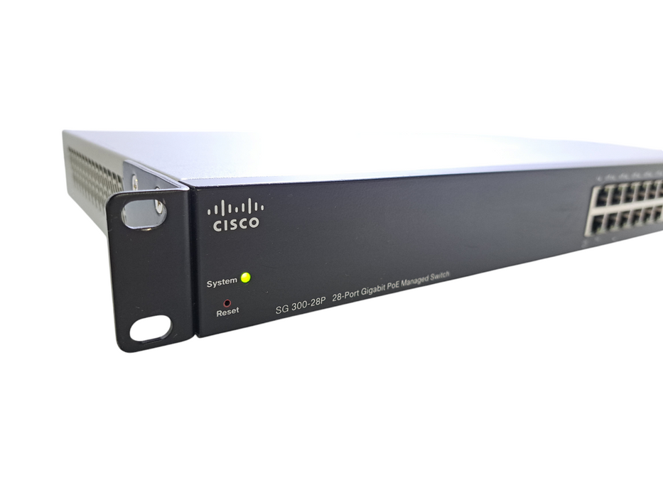 Cisco SG300-28P V01 | 28-Port Gigabit PoE Managed Network Switch w/ 2x SFP