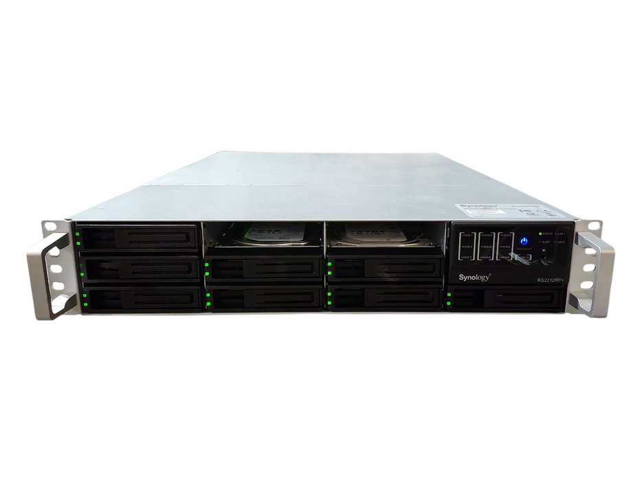 Synology RS2212RP+ 10x Bay NAS Server w/ 3x4TB & 5x 1TB HDDs
