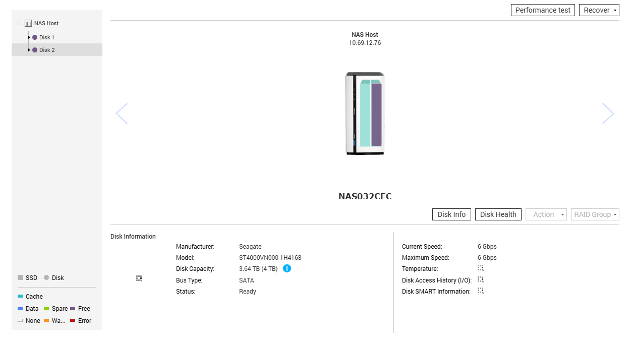 QNAP TS-228 2-Bays NAS, 2x4TB HDDs
