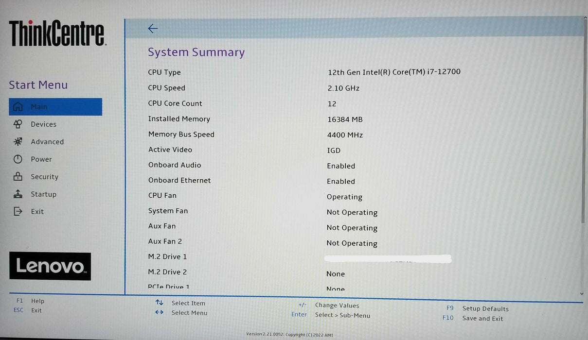 Lenovo ThinkCentre M80s Gen3 12th Gen Core i7-12700 CPU 16GB RAM No HDD