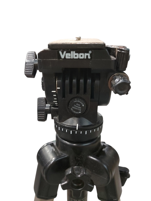 LOT 2x Velbon Videomate 607 Tripod With Vel-Flo 9 PH-368 Fluid Panhead Head