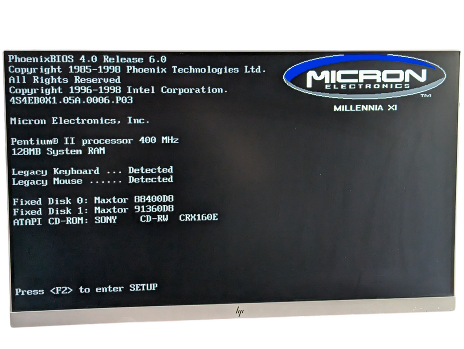 Vintage Computer Micron MILLENNIA XI Pentium II 400 Mhz 128MB RAM  -