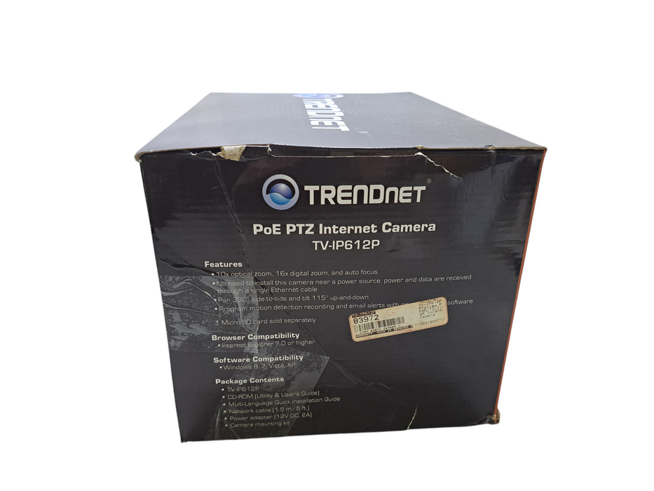 (Open Box) Trendnet TV-IP612P | PoE PTZ Internet Camera