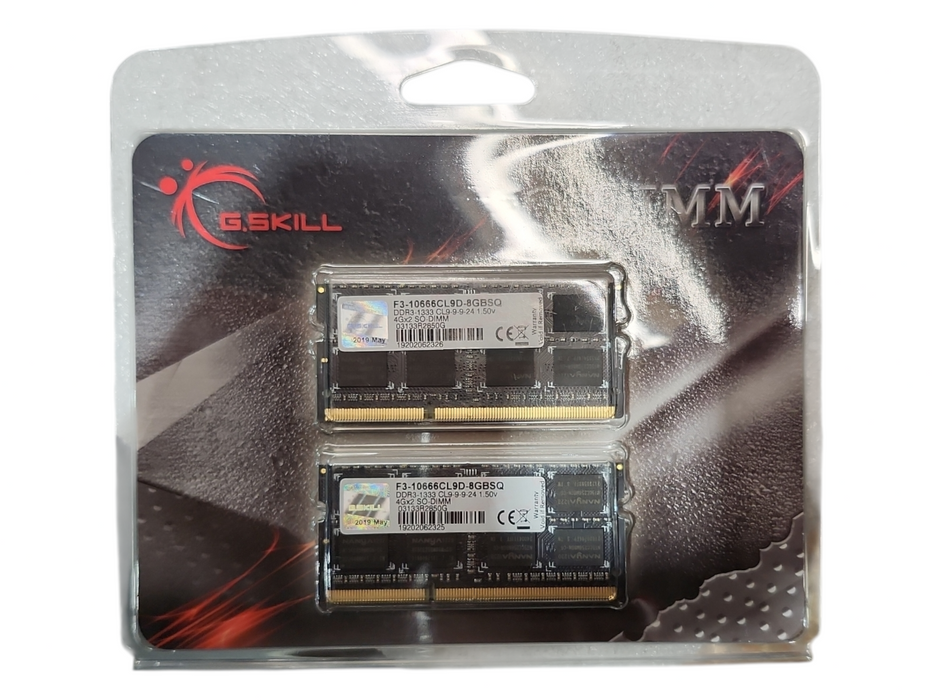 G.Skill 8GB 2x4GB PC310600 DDR3-1333 Laptop Memory F3-10600CL9D-8GBSQ Q