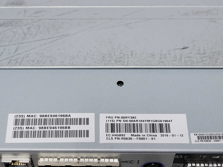 IBM Storwize V3700 00Y26,13 24 Bay Expansion Array w/ 2x 00RY382 Controller _