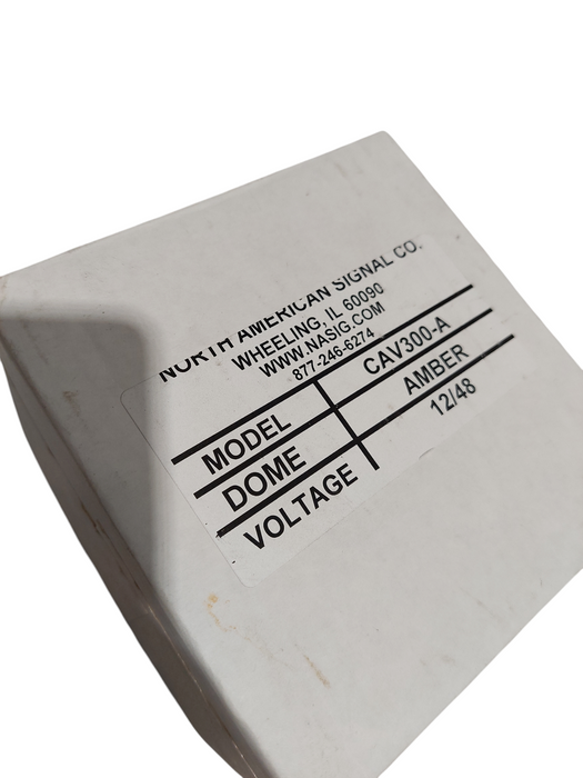 North American Signal Co. Model: CAV300-A  Amber Voltage 12/48 ( NEW )  =