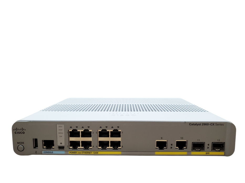Cisco WS-C2960CX-8PC-L V03, 8-Port Gigabit Managed Silent Switch w/ 2x SFP
