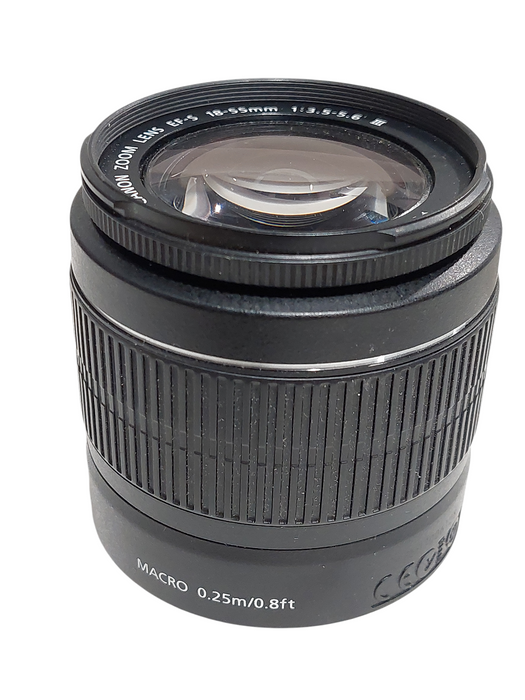 Canon Zoom Lens EF-S  18-55mm   1:3.5-5.6  58mm Macro 0.25m/0.8ft  =