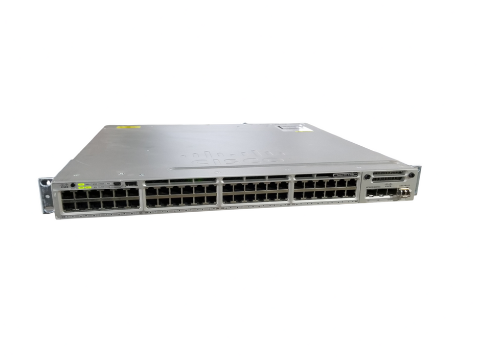 Cisco WS-C3850-48P 48 Port Gigabit PoE+ Switch w/ C3850-NM-4-1G 2x715W PSU