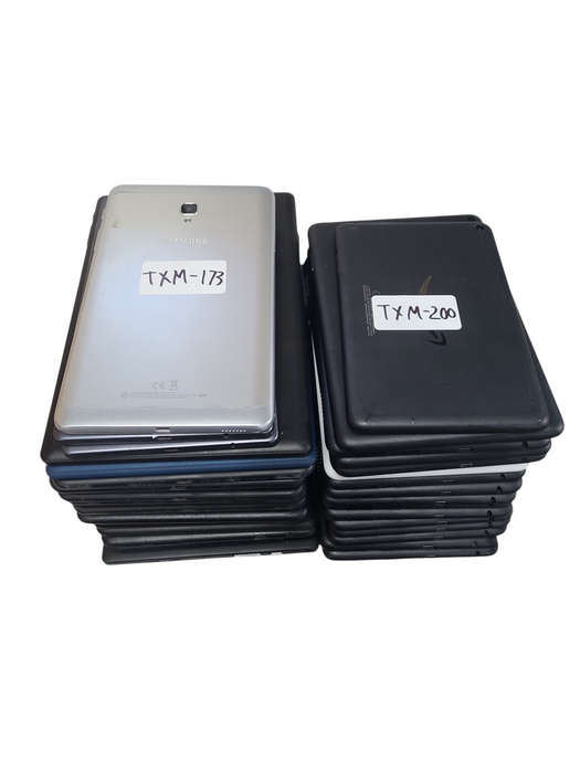 Lot of 37x Samsung/Amazon/Generic Android Tablets | A/B/C Condition [TXM-7]