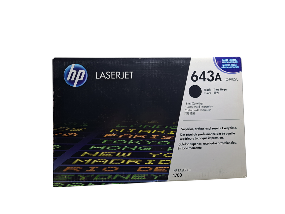 New | Genuine HP LaserJet 643A Black Print Cartridge Q5950A Q