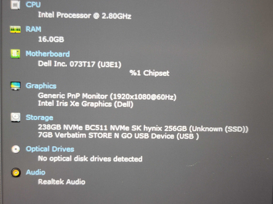 Dell Latitude 5520 i7-1165G7 16GB RAM 256GB NVMe  β Lap200
