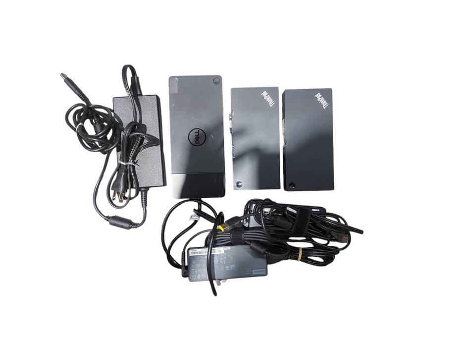 Lot 3x - DELL & Lenovo Dock Station USB-C